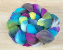 Hand painted Merino Top (100grams) "Hare among the wild flowers"