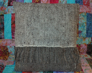 Hand woven cushions / Natural wool