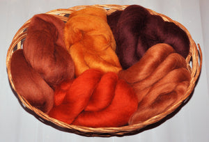 "Brown" Dyed Merino Wool Top Kit (100Grams)